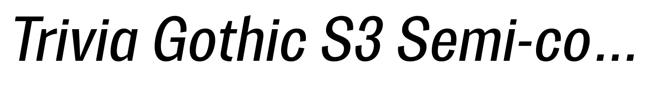 Trivia Gothic S3 Semi-cond Italic